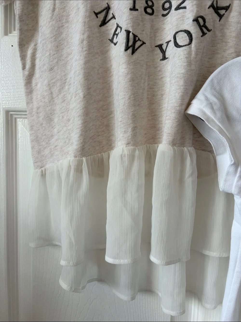 Lacoste White Girls' Polo Tee with Short Sleeves and Abercrombie girls top